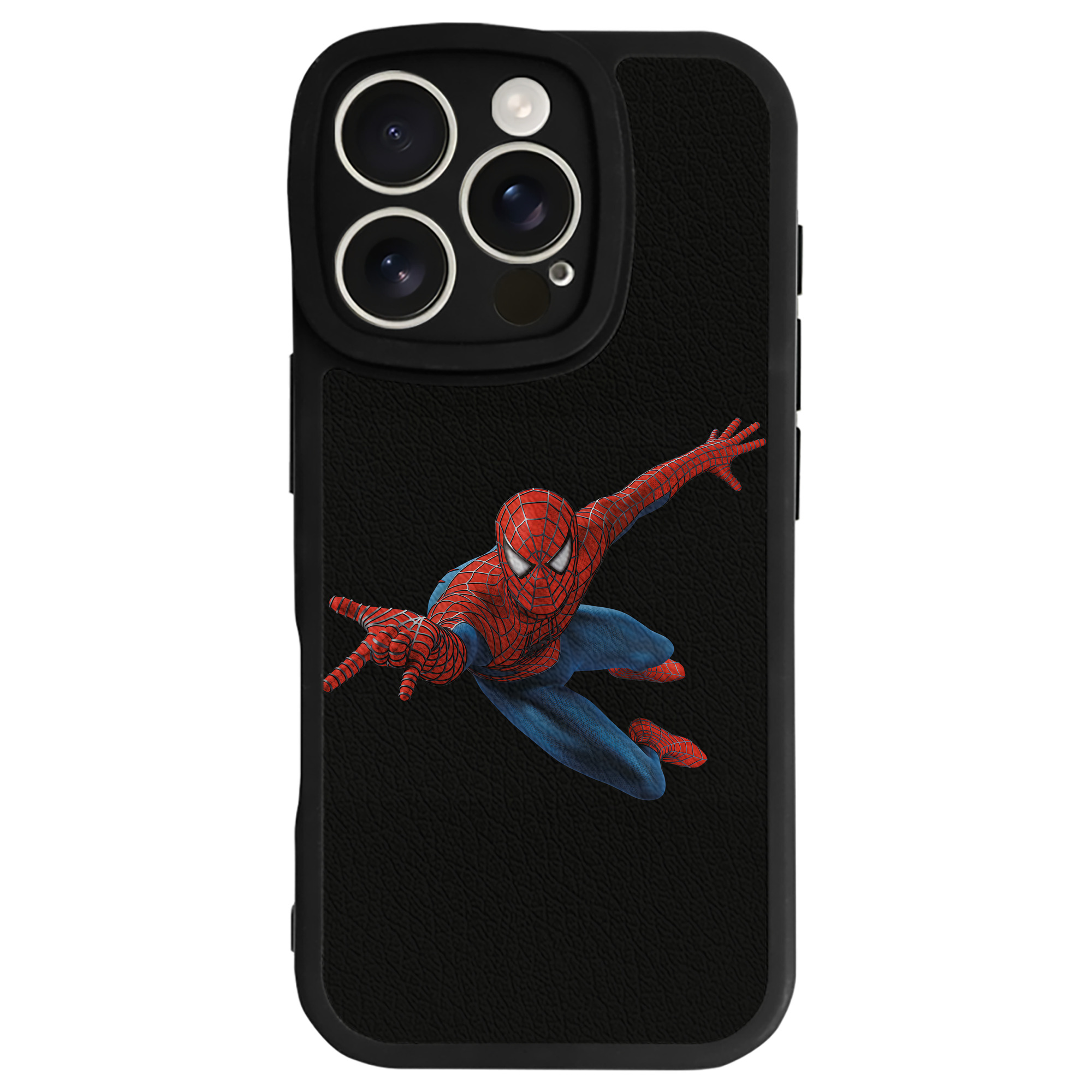 Spider Man スパイダーマン 【iPhone 16シリーズ対応】シリコンスマホケース（レザー調） 材質：シリコン